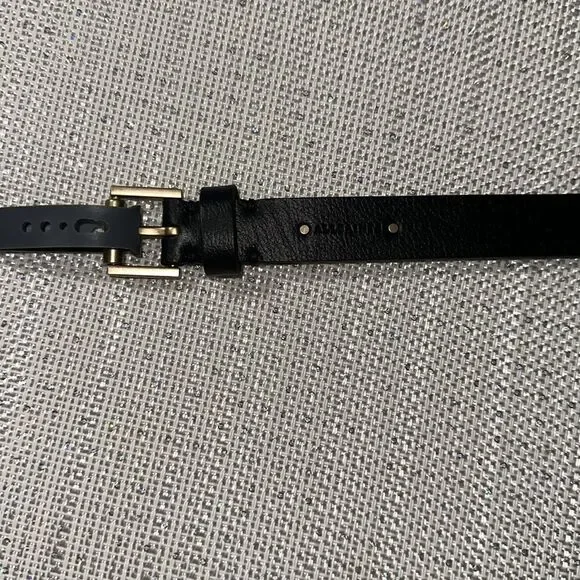 All Saints L Black Genuine Leather Gold Tone Belt display picture 2